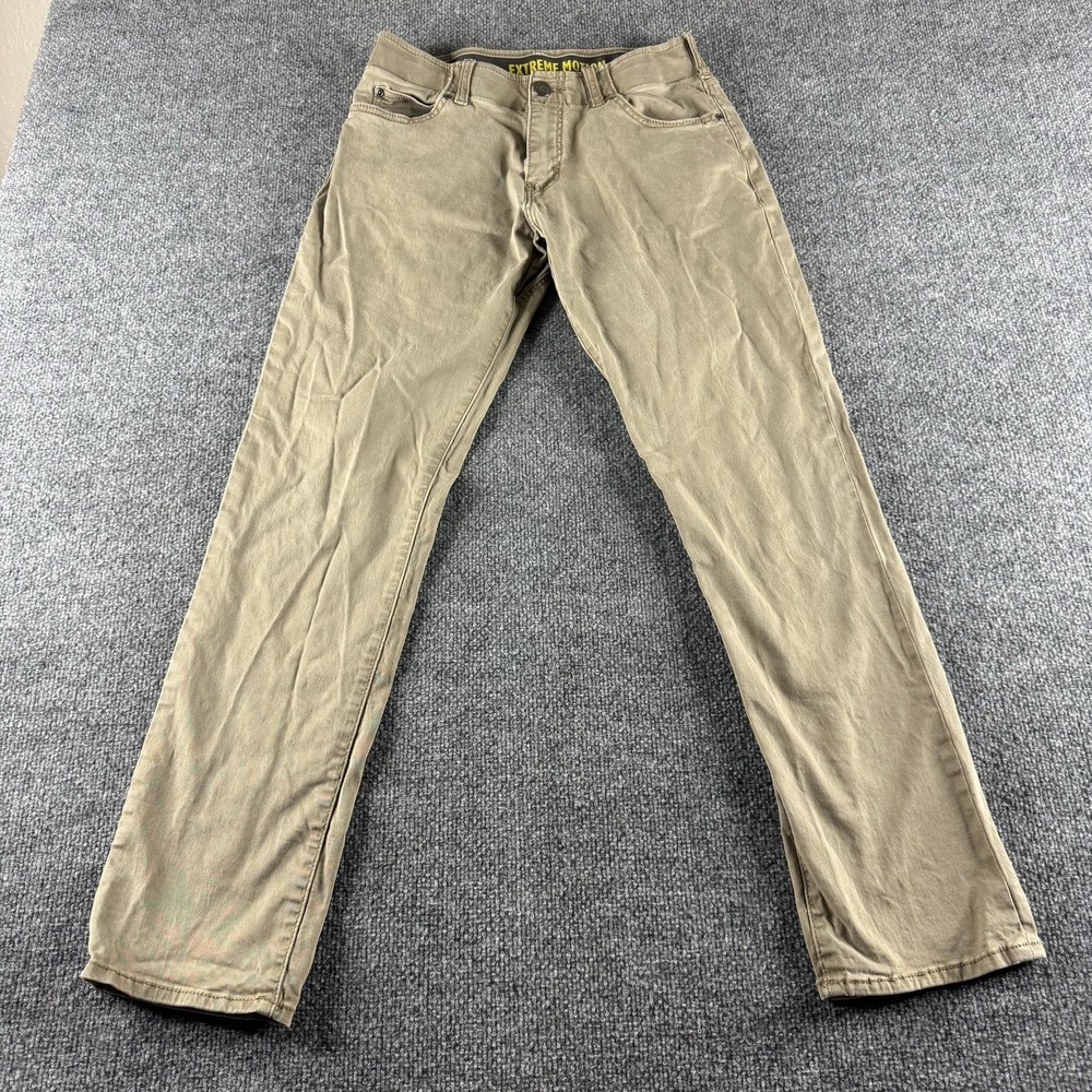 Lee Extreme Motion Pants Men 30x32 Beige Straight Stretch Casual 102015036